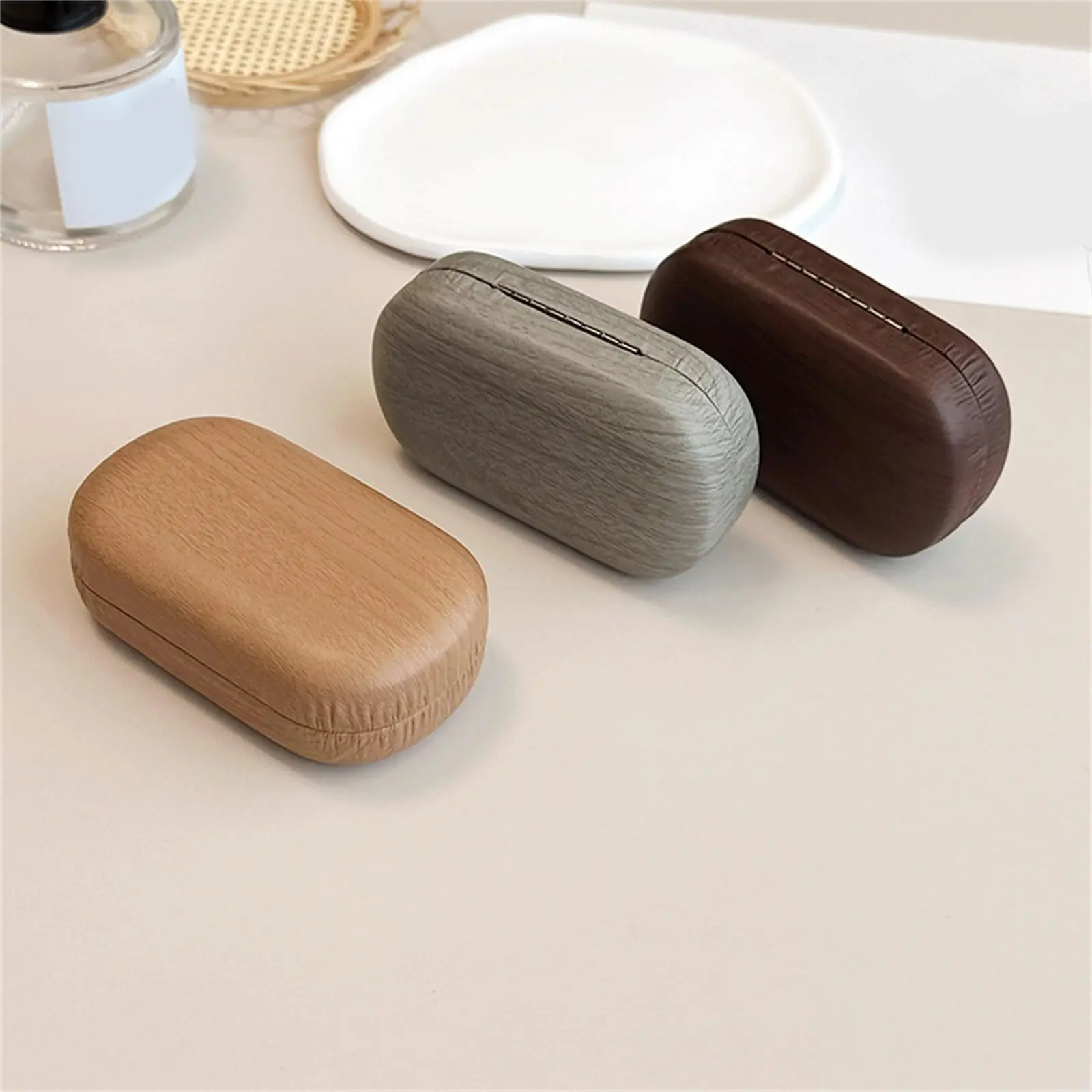 Contact Lens Storage Box Compact Contact Lens Case Set Application Tool Storage Case Flocked Portable Lens Case For Outdoor Home
