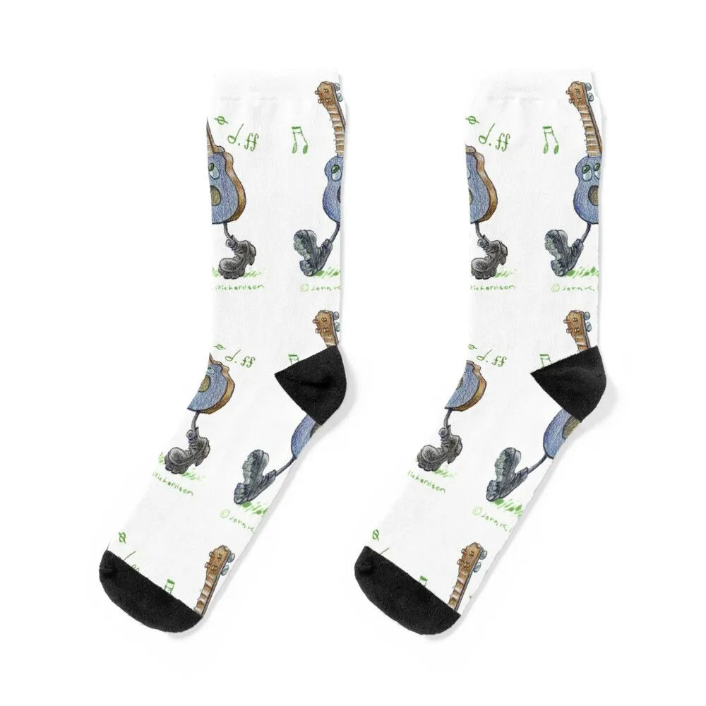 

Singing Ukulele Cartoon Socks New year's heated Boy Child Socks Women's