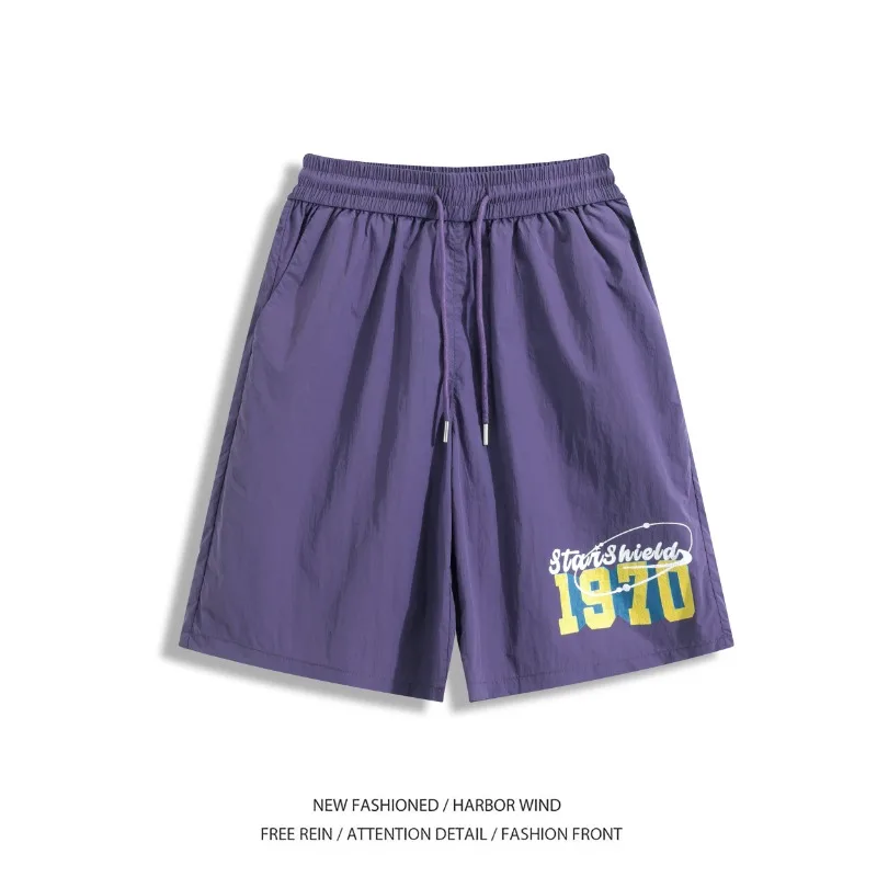 Hip Hop Street Men's Basketball Pants Casual Sweatpants Printed Loose Five Pants Summer Five Pants Light Quick Drying