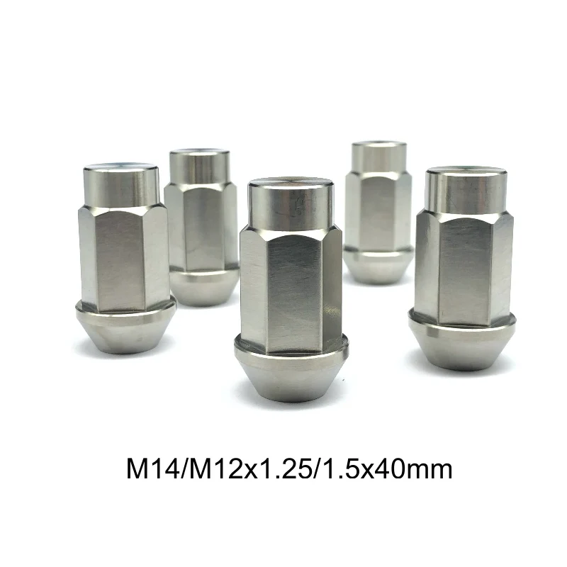 1Pc M12 M14x1.5/1.5X40mm Titanium Wheel Lug Nuts Close End For Racing Car Ti6Al4V Gr5