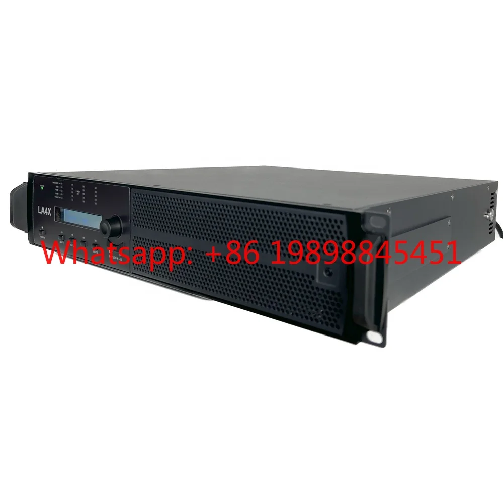 4 Channel LA4X Class D DSP Power Amplifier, 4×1600W FIR Audio Amp, 85-260V Wide Voltage for Stage Line Array DJ Sound System