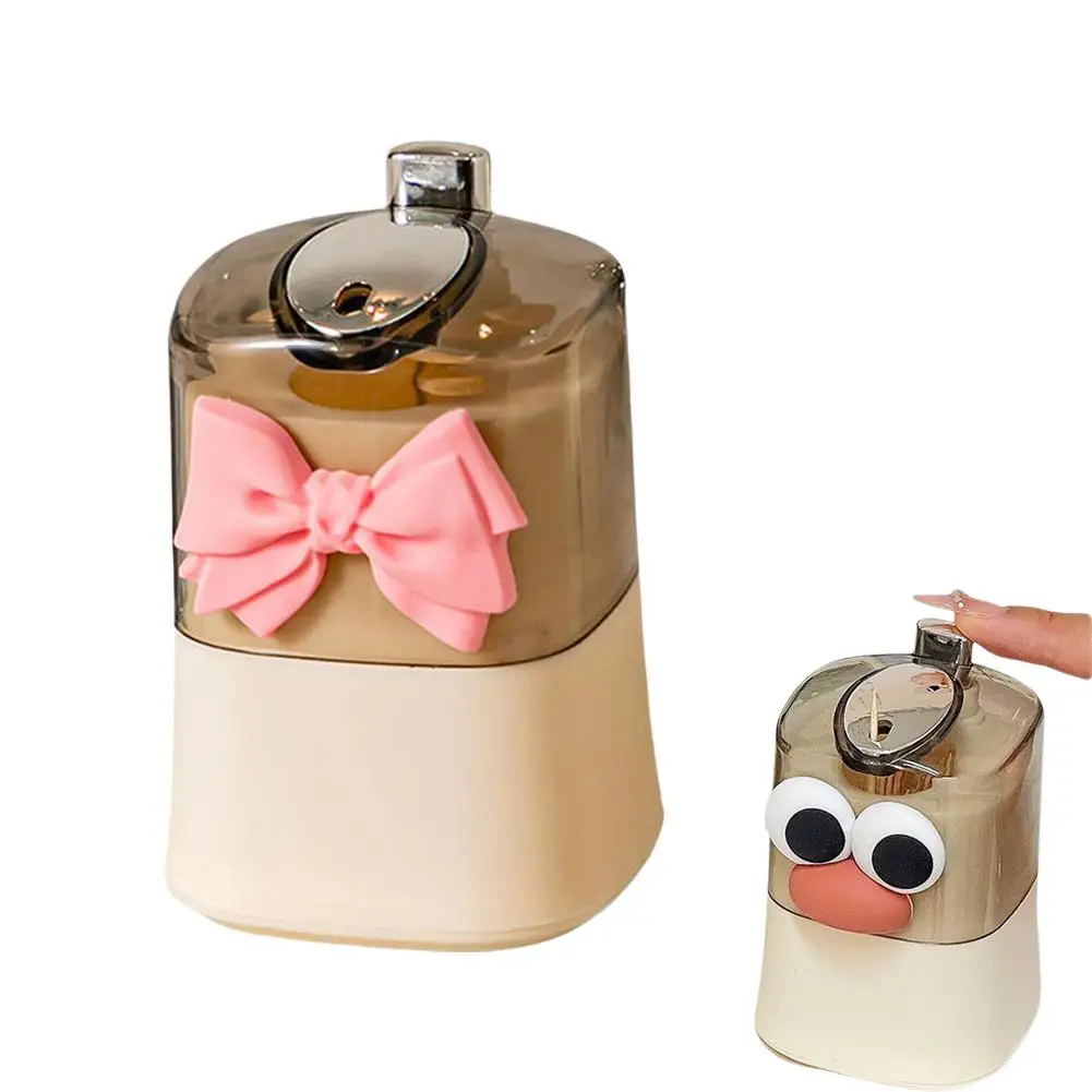 Kreative Cartoon-Zahnstocherbox für den Hausgebrauch – Stilvoller, luxuriöser Zahnstocherhalter im Creme-Stil