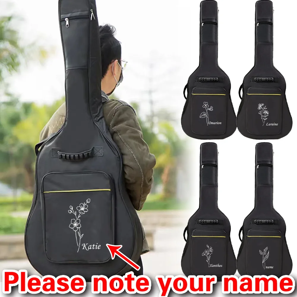 

Персонализированный индивидуальный рюкзак-чехол для гитары, набор для переноски, футляр для гитары, аксессуары для музыкальных инструментов, 36-41 дюйм