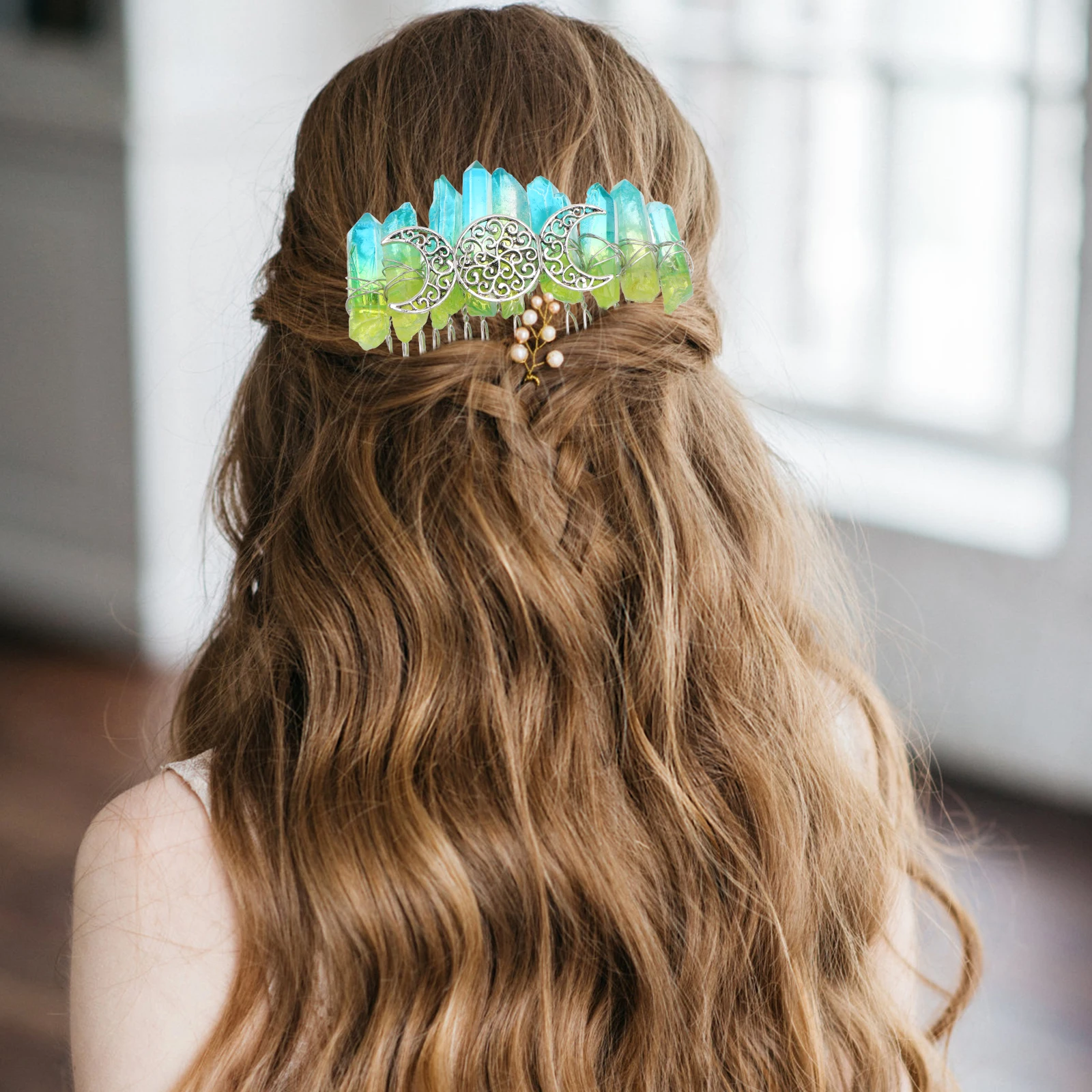 

Crystal Comb Decorative Accessories Women Beautiful Color Durable Comfortable Wedding Bride Hairstyle Tuck Comb Hair Decorations