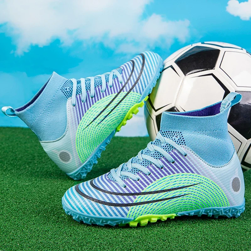 

Childrens Football Shoes for Kids Professional Futsal Artificial Grass Sports Soccer Shoes Society Fast Football Boot for Boys