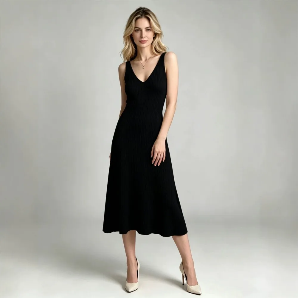MsChuh Summer Dresses 2026 Woman Solid Color Vestidos Sleeveless Evening Dress Simple Style Comfortable All-match Trendy Casual