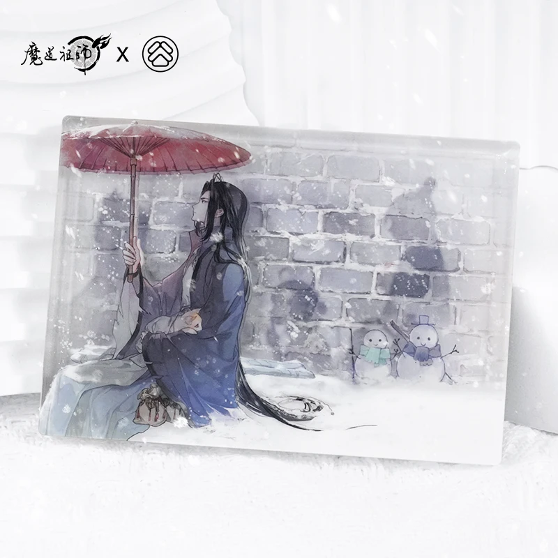 공식 Mo Dao Zu Shi Wei Wuxian Lan Wangji 코스프레 애니메이션 아크릴 흐르는 모래 마작 장식 액세서리 할로윈 선물