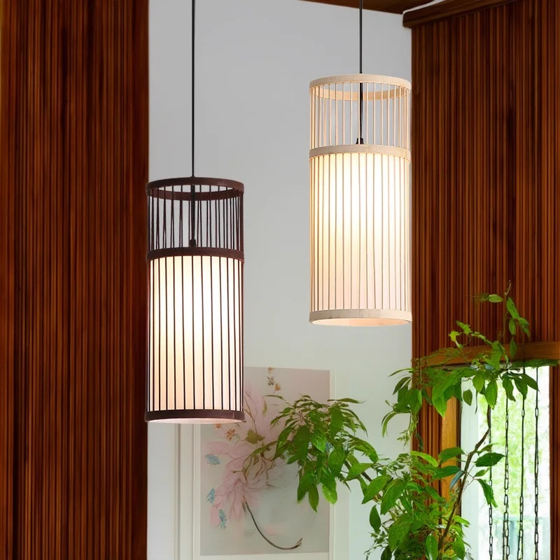 

Bamboo art bamboo weaving pendant lamp for traditional Chinese Zen-style tea room tea house guesthouse and inn