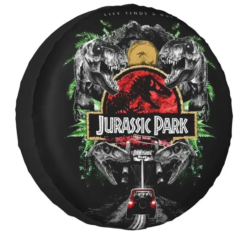 

Jurassic Park Spare Wheel Tire Cover For Toyota Mitsubishi Dinosaur World Jeep RV SUV Camper Accessories 14" 15" 16" 17"