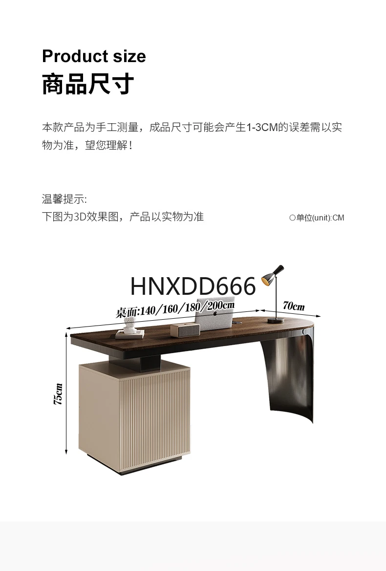 مكتب كمبيوتر للدراسة من الخشب الصلب للمنزل - أثاث المكاتب المنزلية #6