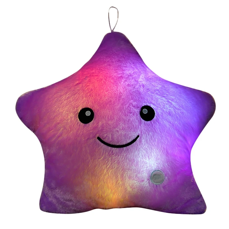 Creative Twinkle Star Light Up Night LED Plush Pillows LED Toys Birthday Valentines Gifts For Toddlers Best Girls