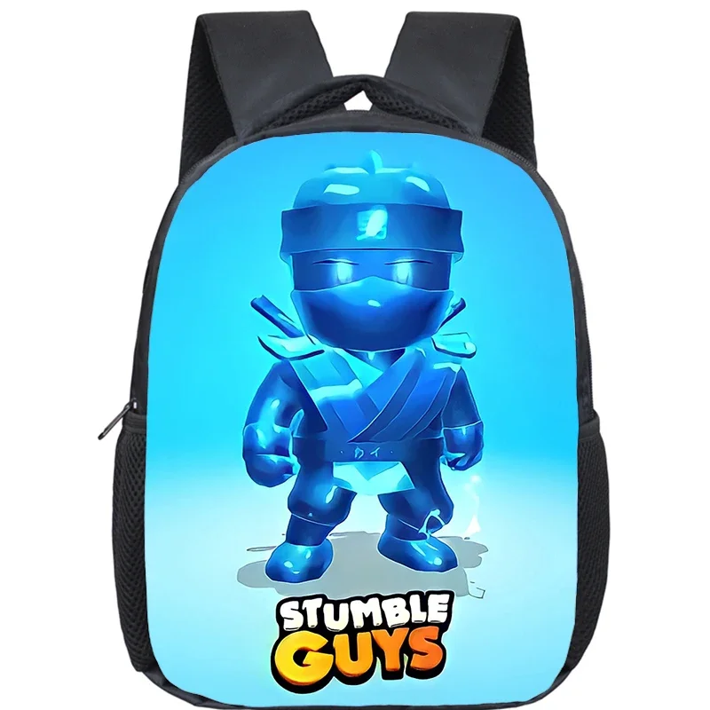 Stumble Guys Backpack Cartoon Kids Kindergarten Bag 12 Inch Children Waterproof School Bags Mochila Book Storage Back Pack gifts