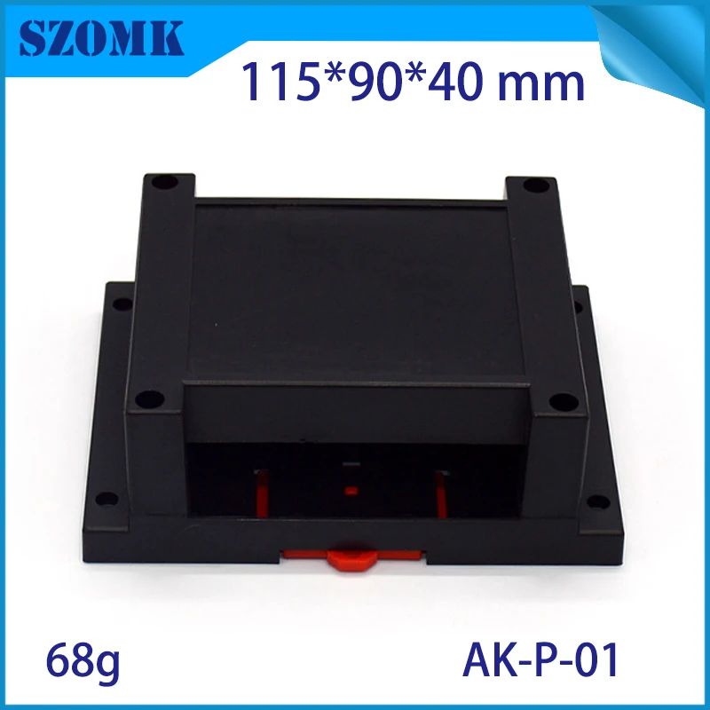 1Piece enclosures for electronics 115*90*40mm abs electronics project  enclosure din rail junction housing case wall mount clip