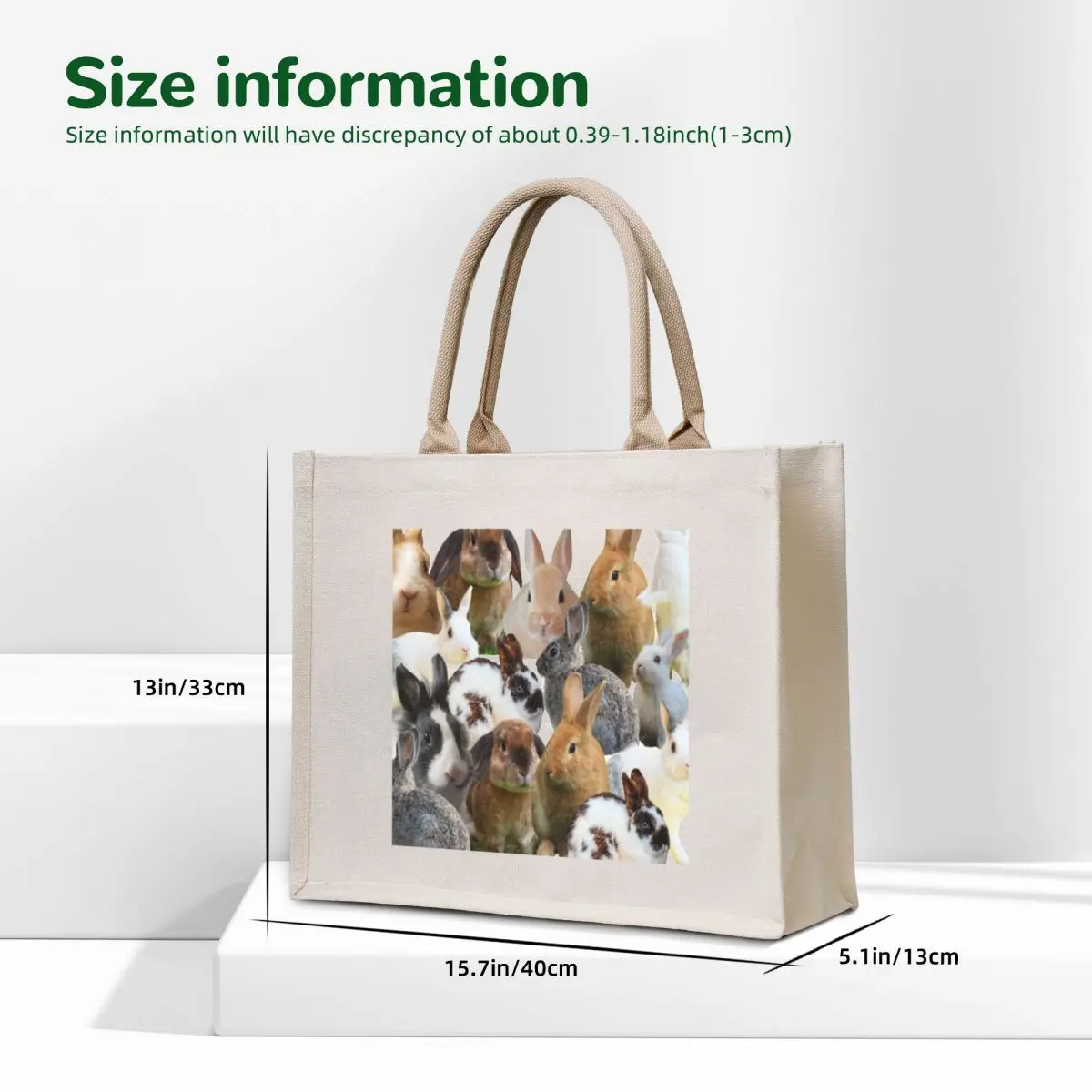 Cute rabbits/bunnies Tote Bag tote bags aesthetic tote bags men cute bag Shopper