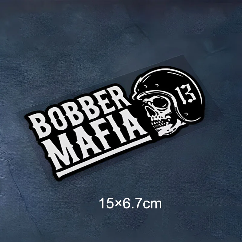 BOBBER MAFIA ملصقات الدراجات النارية الرجعية خوذات المحرك زخارف خزان الوقود الشارات مقاوم للماء عاكس Pegatinas