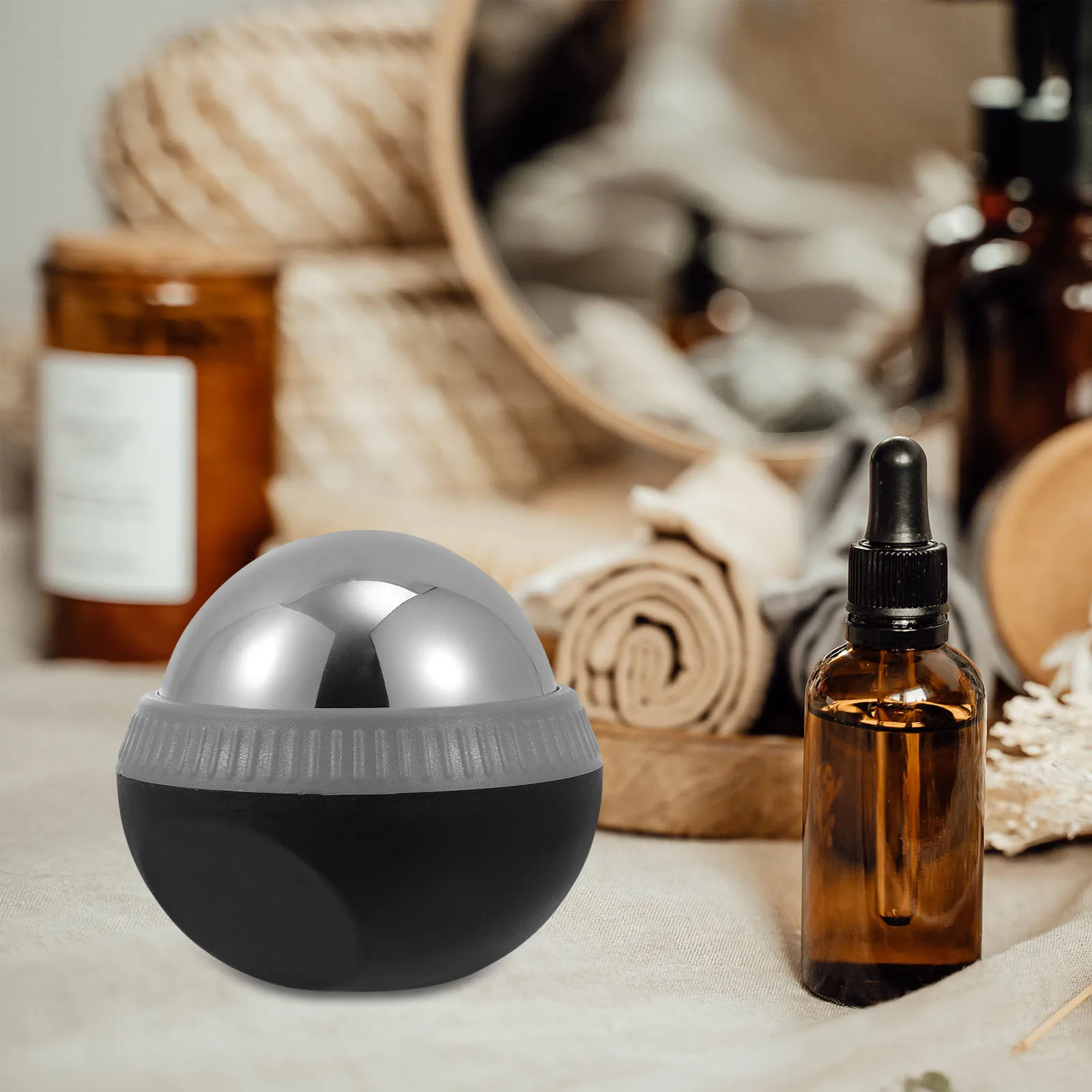 

Massage Ball Hand Massager Health for Fitness Earth Stainless Steel Foot Roller Balls Health-Preserving
