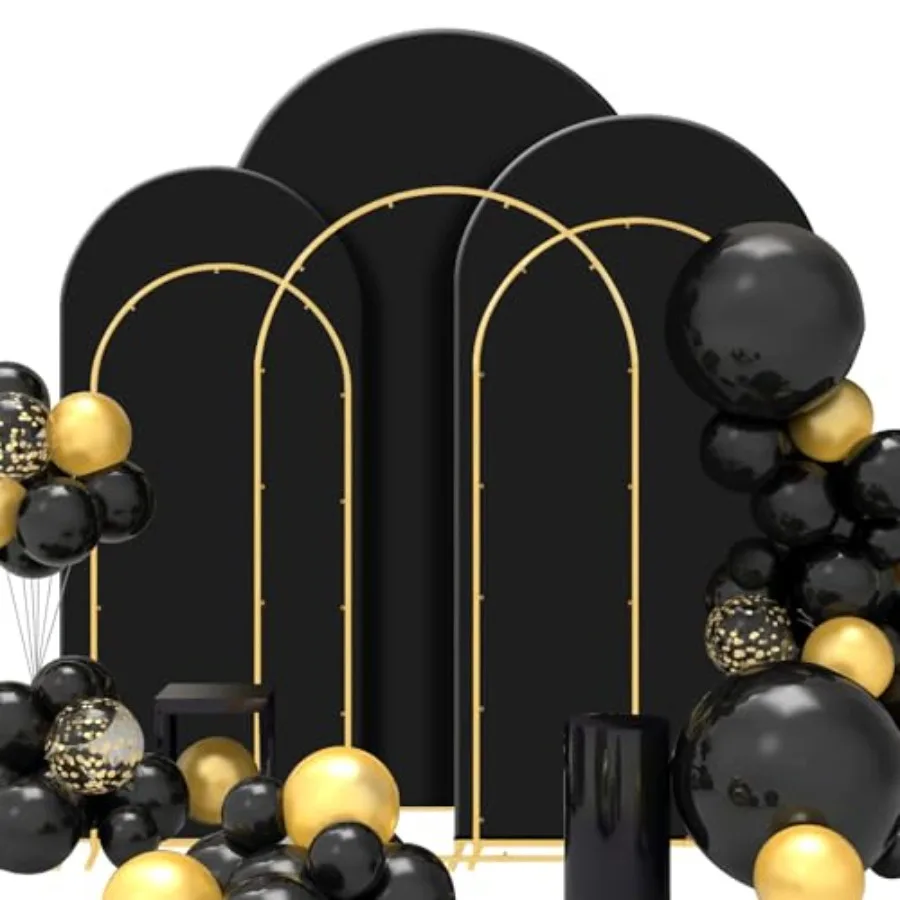 

Wedding Arch Backdrop Stand Set of 3 6 6.6 7.2 Metal Arch Backdrop Stand with Wedding Arch Cover for Birthday Baby Shower Anniv