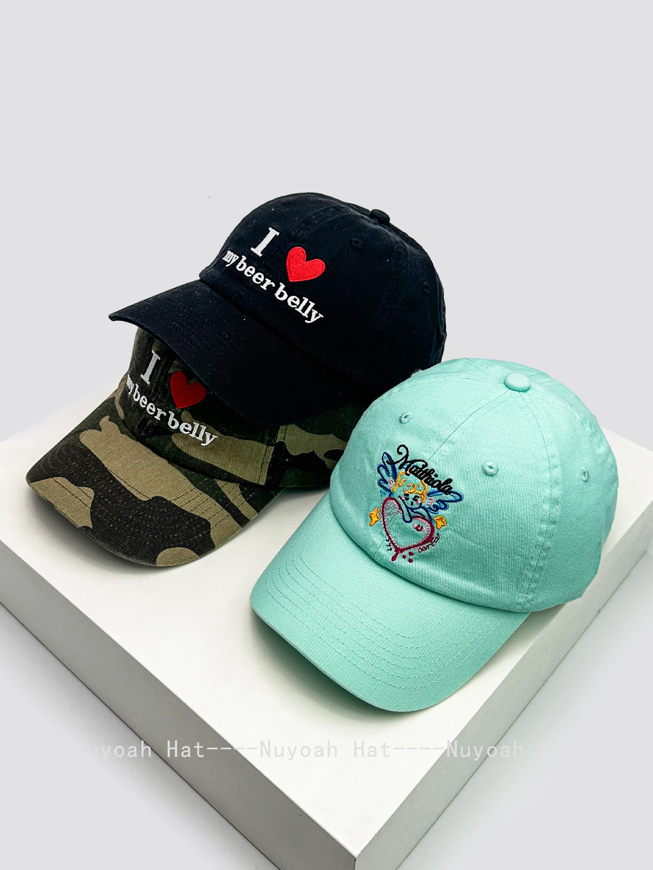 

Spring and summer new cute letter embroidered baseball hat men's and women's sunshade retro cap