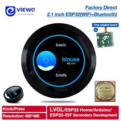 Smart Home ESP32 S3 Development Board WiFi Bluetooth 2.1 inch 480*480 Circular Push Knob IPS LCD TFT Display Module for Ardui-no