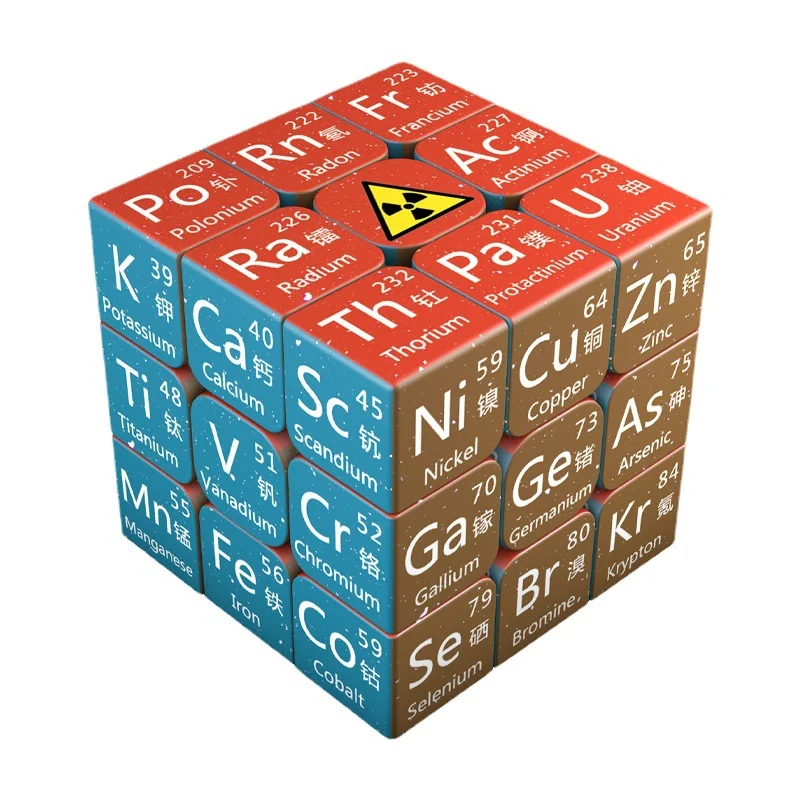 3x3x3 Magic Puzzle Cube Math Physics Chemistry Element Cube Children\'s Gifts Educational Toys