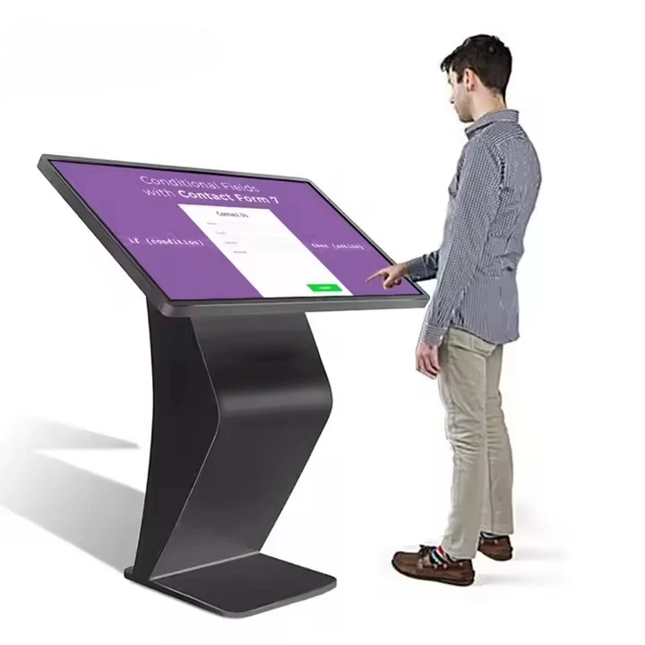 Interactive LCD Advertising Player Kiosk IR Touch Screen Queue Terminal Elevator Use Self-Service Display Animation Function