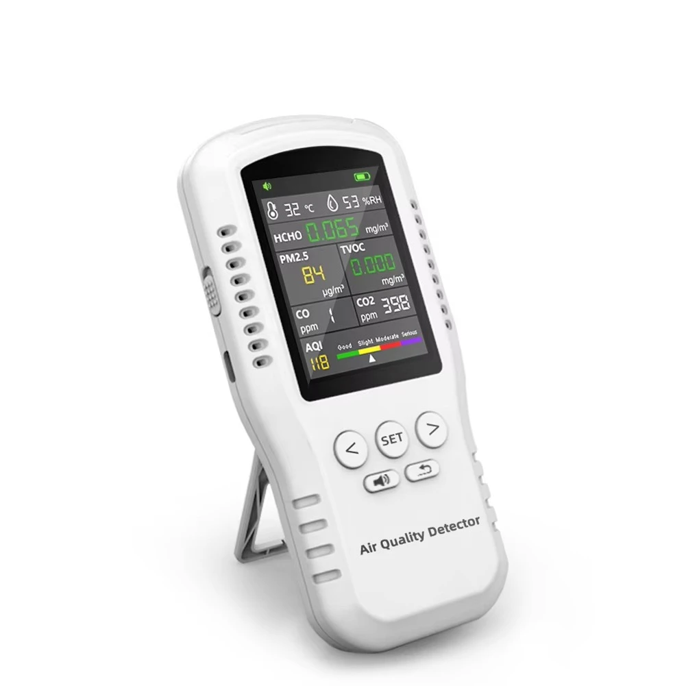 Newest Portable Carbon Dioxide Detector Temperature Wireless Humidity Air Quality Desktop Indoor Co2 Meter Monitor