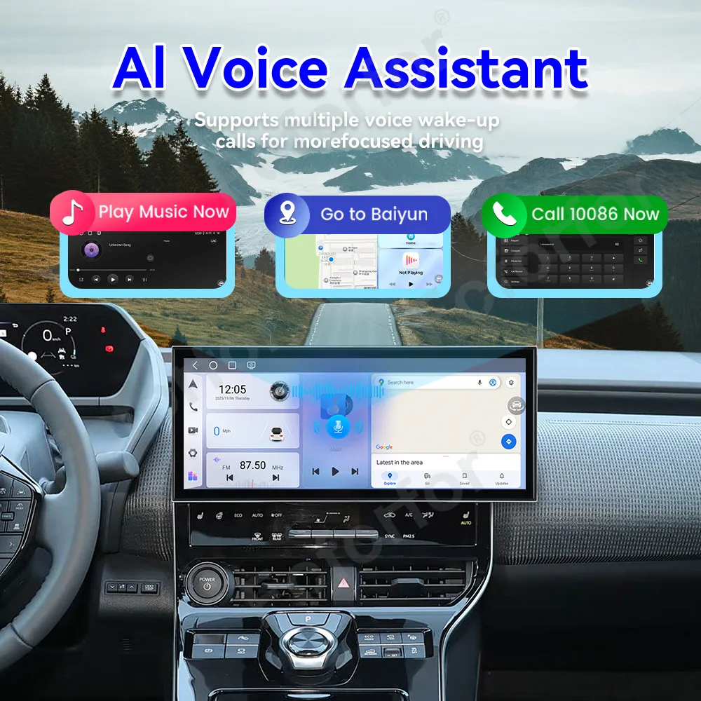 Wireless CarPlay 15.8 Inch Android 15 DSP Sound Car Stereo Head Unit GPS Navigation Multimedia System For Toyota bZ4X 2022-2025