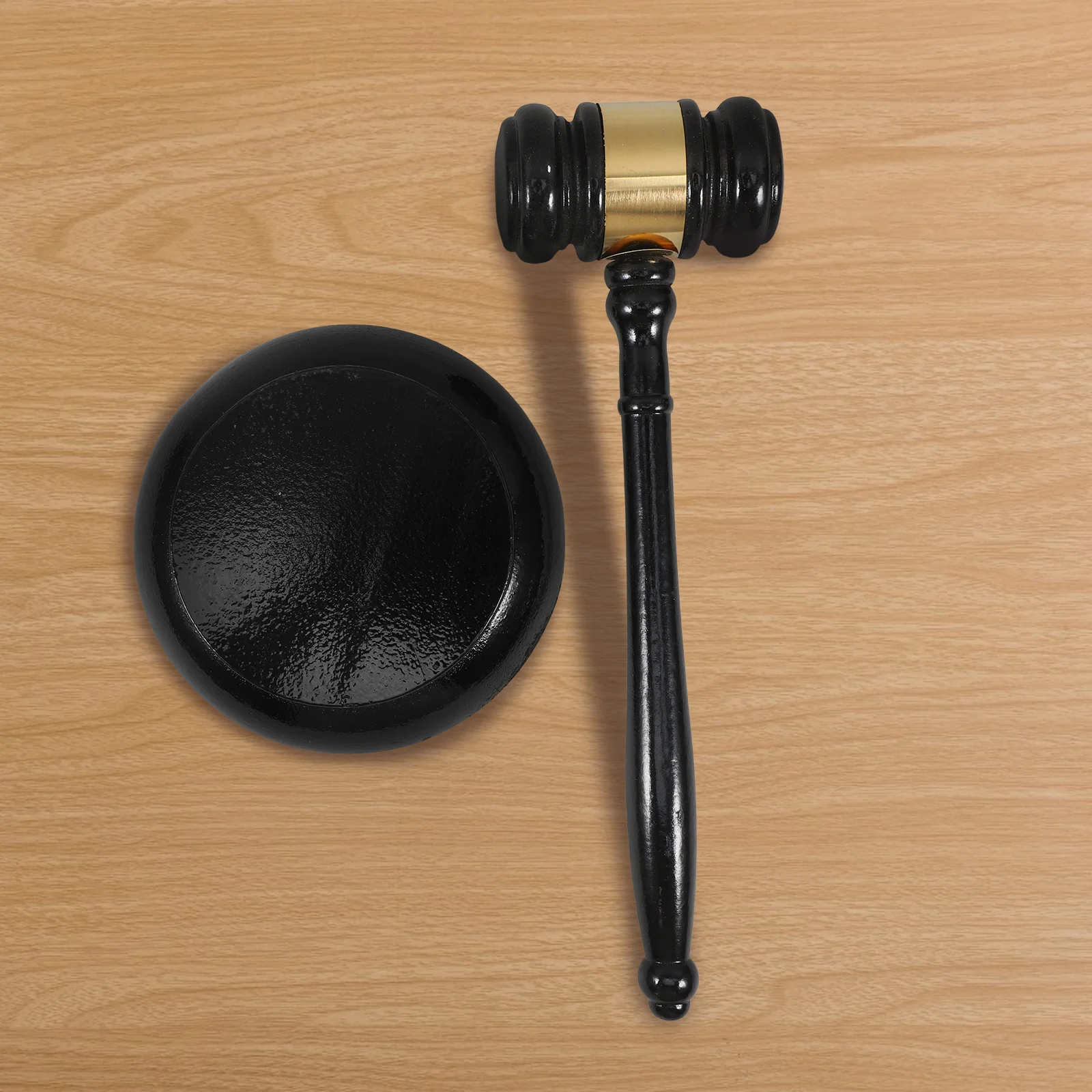 Martillo de madera maciza para niños, bloque de sonido, martillo de cancha para juez, abogado, subasta, mazo de madera, juego de rol, escritorio, 1 Juego