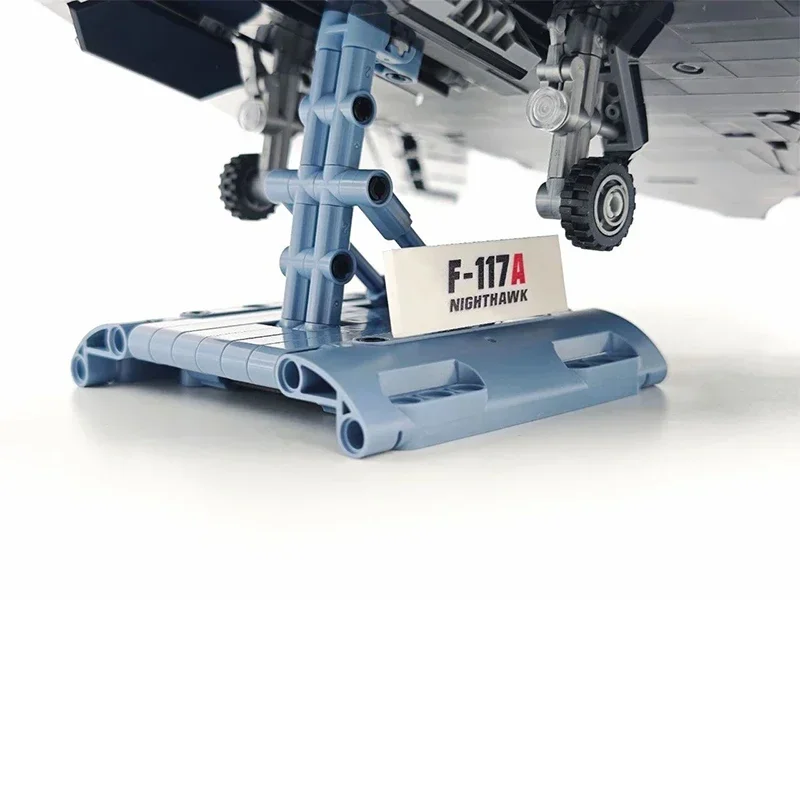 1375PCS Technische F-117A Nighthawk Stealth Fighter Jet Bausteine Militär Flighter Ziegel Spielzeug Kinder Geburtstag Geschenk