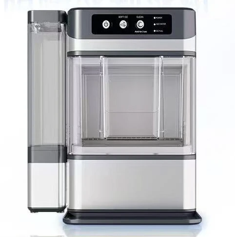Mini máquina para hacer hielo, máquina para hacer hielo comercial y doméstica totalmente automática de alta gama, cubitos de hielo rasgados y triturados masticables