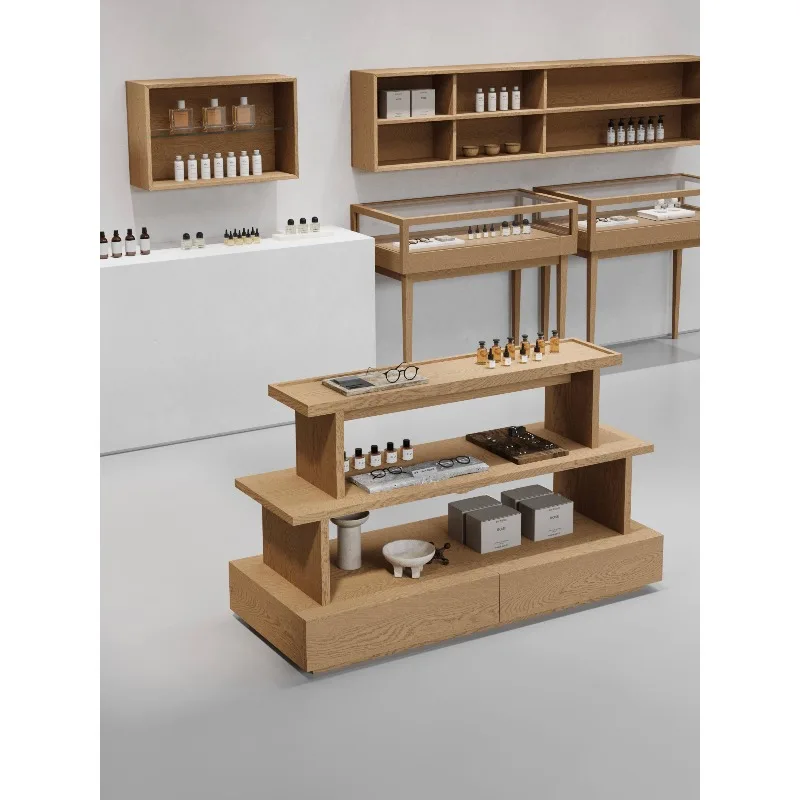 Simple trend shoe and bag store Nakajima  product  stand tea stand cosmetics display three ladders