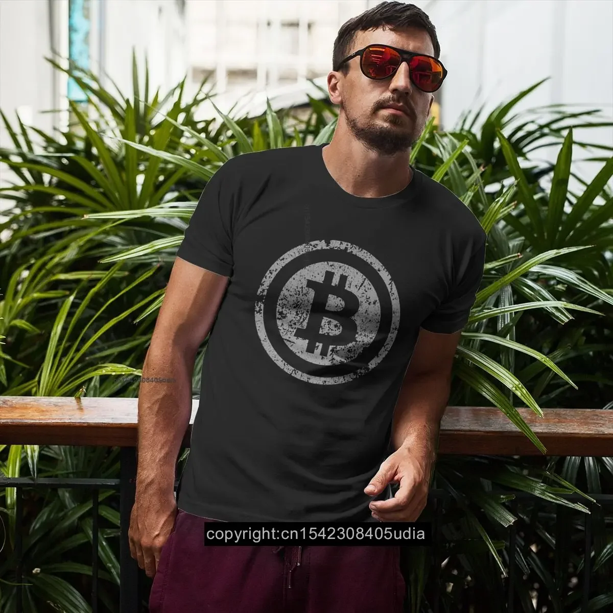 Bitcoin Sign Art Satoshi Nakamoto Offerts Men Tshirt Homme Graphic Cool Design Cotton Harajuku T Shirt