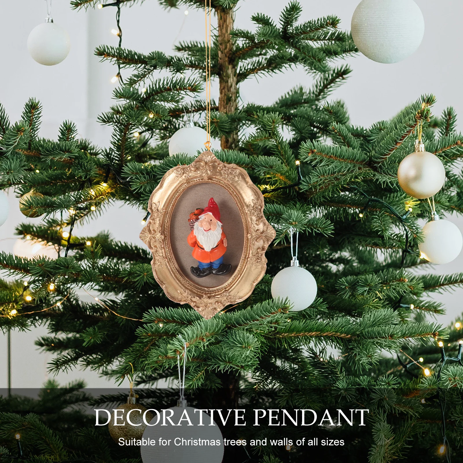 

Charming 3D Gnome Hanging Ornament for Christmas Tree Resin Small Christmas Tree Decorations Wall Mount Holiday Atmosphere Xmas
