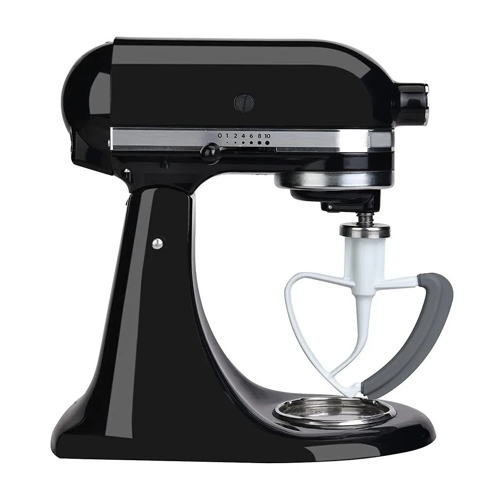 مضرب فليكس إيدج لـ KitchenAid 4.5-5 QT مجداف خلاط برأس مائل مع مكشطة وعاء بحواف سيليكون مرنة #4