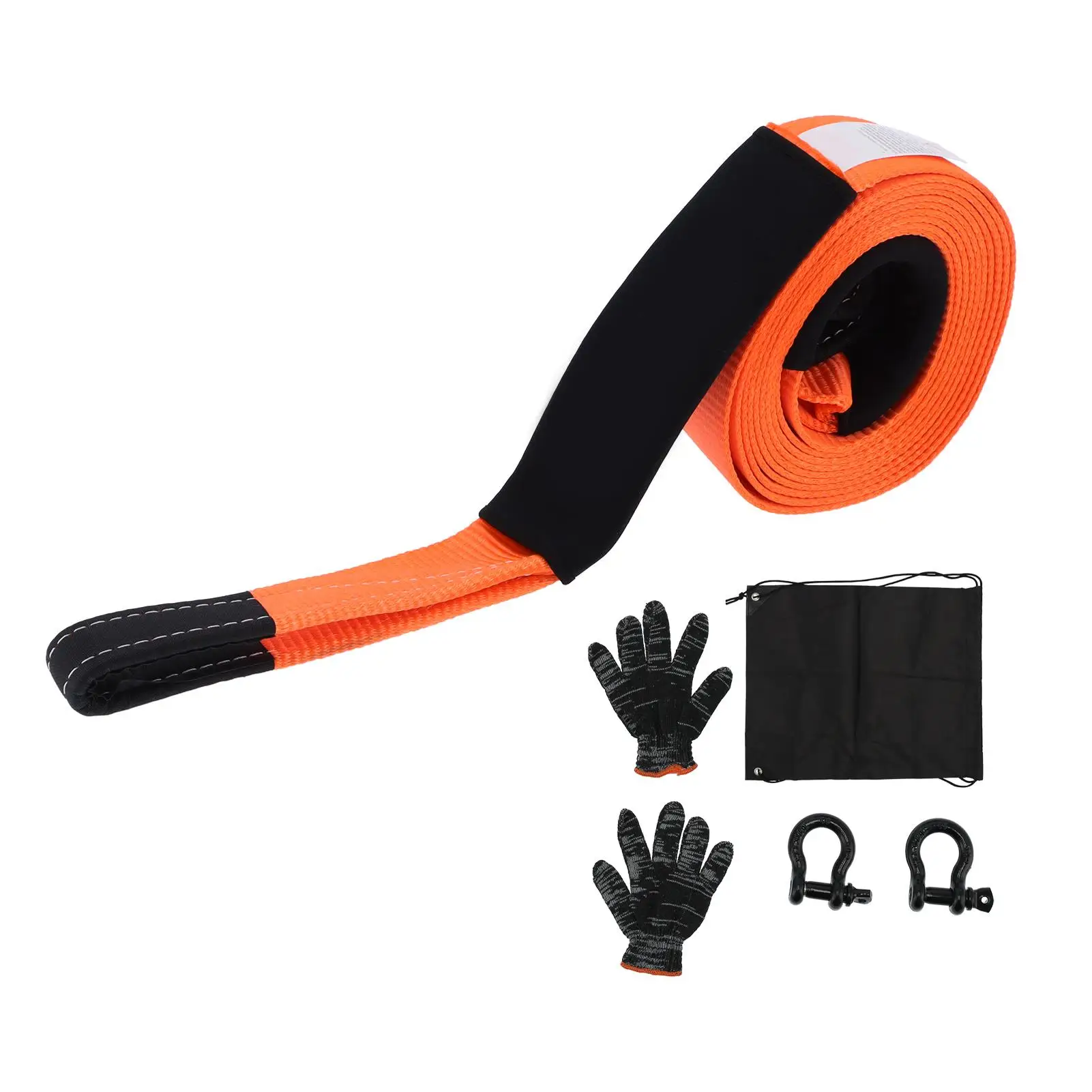 

Car Towing Rope Polyester Thickened Tow Strap Shackle Fixed Traction Accessory 6meters 12T