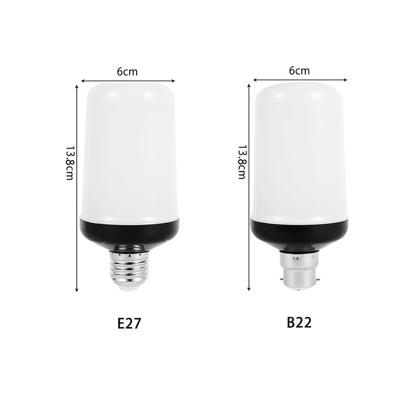 Imagem -05 - Luzes de Efeito de Chama Simuladas Led para Decoração Doméstica Lâmpadas E27 110v 220v Lâmpadas Cintilantes