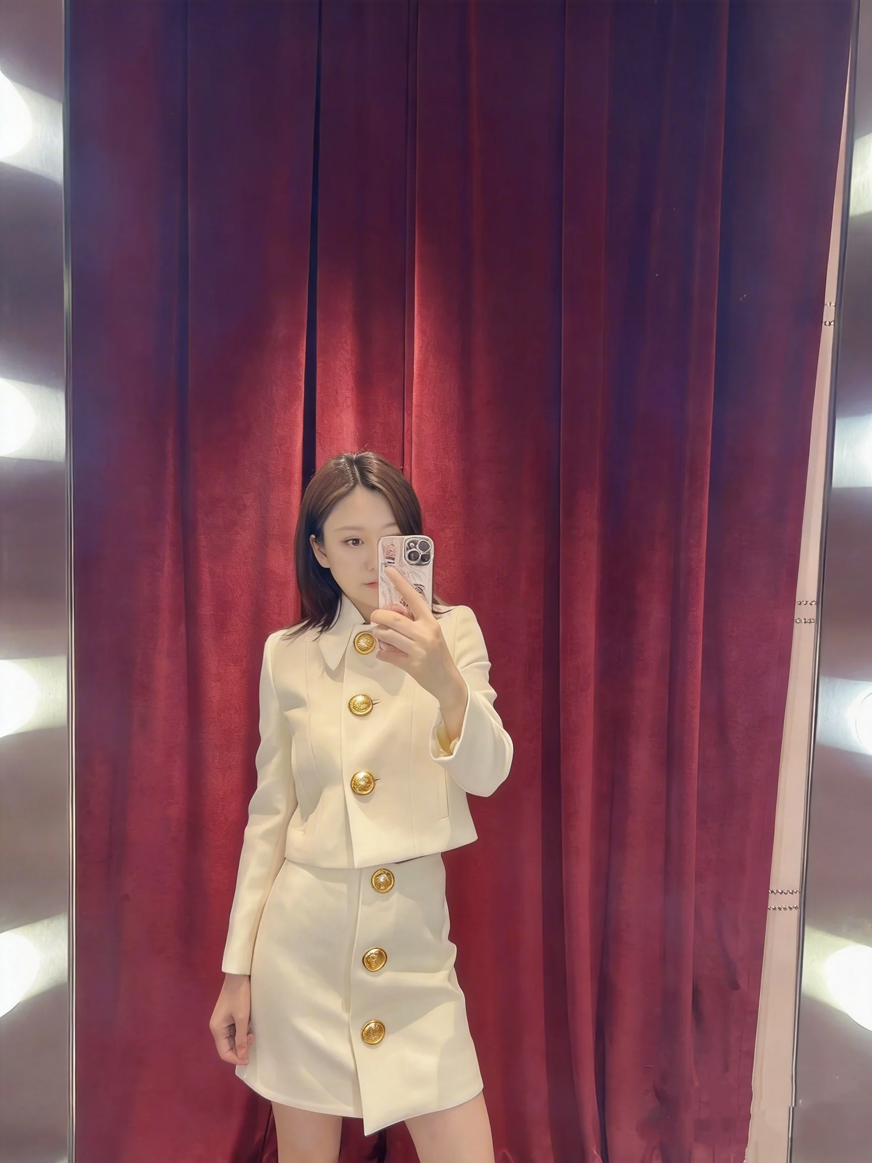 2026 New  Button-down suit jacket + short skirt  Pocketed button-down short-sleeved coat + short skirt set