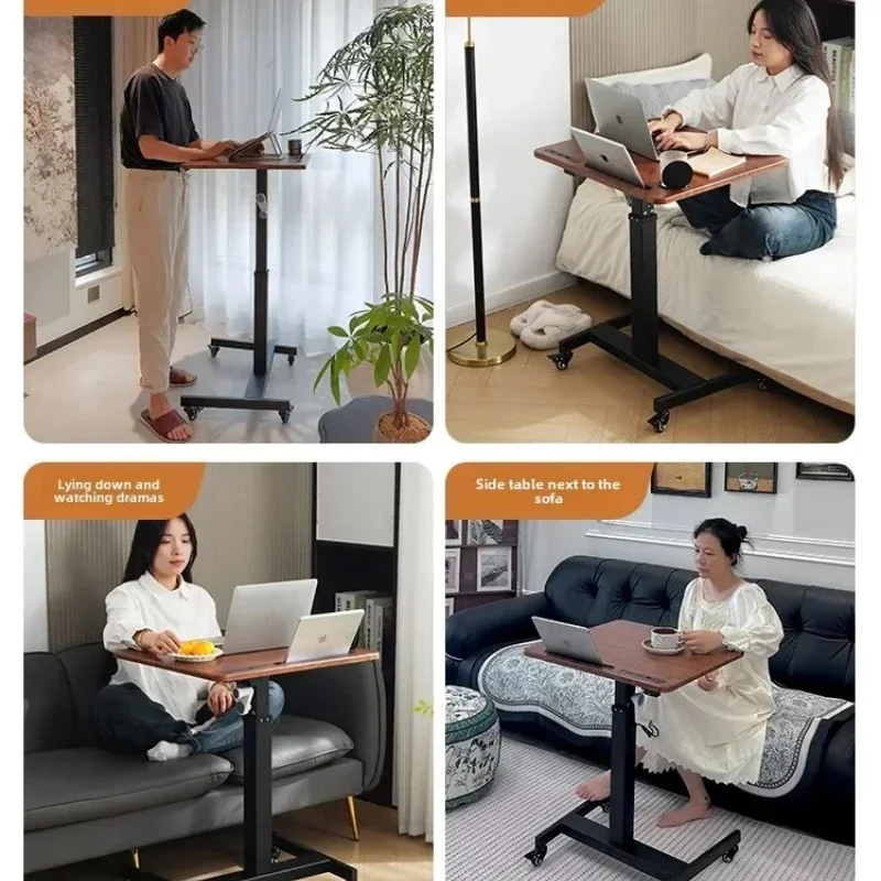 高さ調節可能なコンピューターデスク ライブストリーミング用のモバイル小型デスク ホームスタディオフィスデスク スタンディングエスクリトリオ ゲームデスク