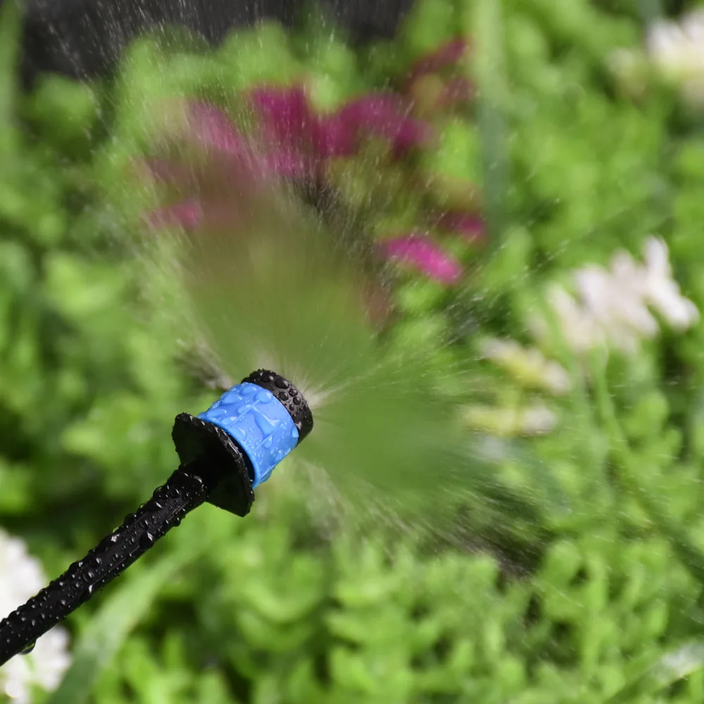 Micro Watering Sprinklers 360 Degrees Rotating Adjustable Nozzle Spraying 4/7mm Hose For Garden Flower Greenhouse