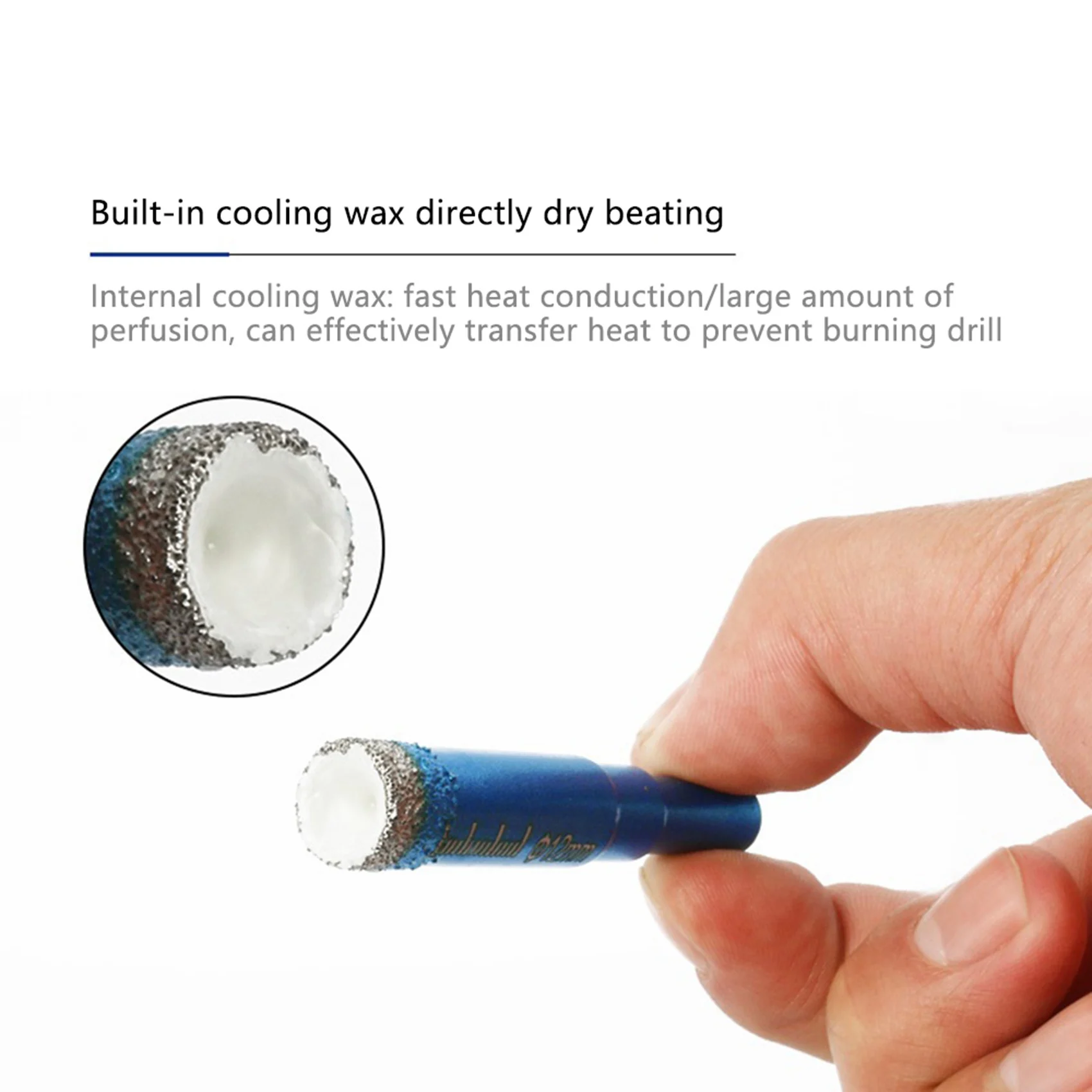 

AC23-Dry Diamond Drill Bits Set 5Pcs For Granite Marble Tile Stone Glass Hard Materials,Round Shank 6Mm,8Mm,10Mm,12Mm