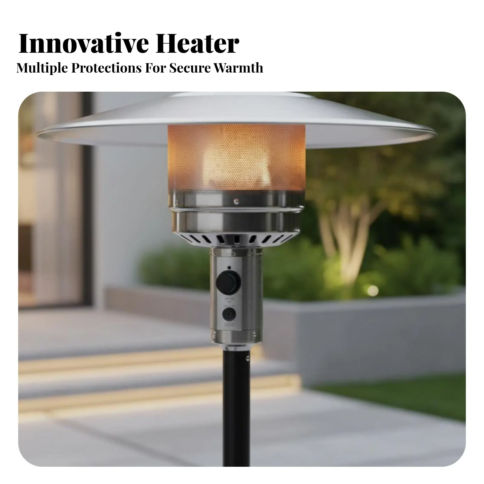 

Mobile Outdoor Gas Heater, Umbrella Design, Liquefied Gas Heating Features, Patio Use