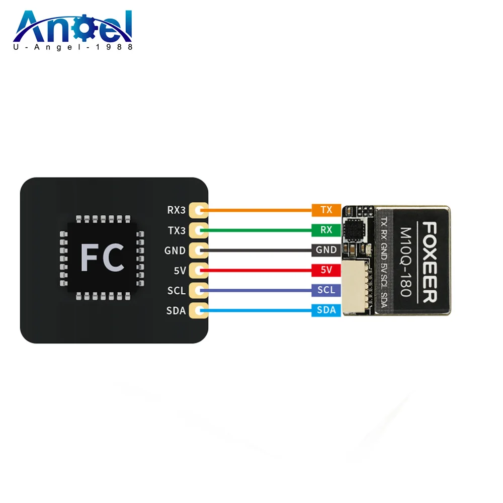 

Foxeer M10Q-180 M10Q-250 M10 Dual Protocol GPS Module Built-in QMC5883 Compass Ceramic Antenna for RC Airplane FPV Long Range