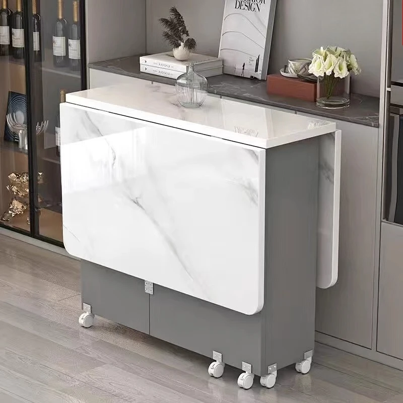 

folding dining table household small apartment simple rectangular ultra-thin multi-functional movable rental room eating