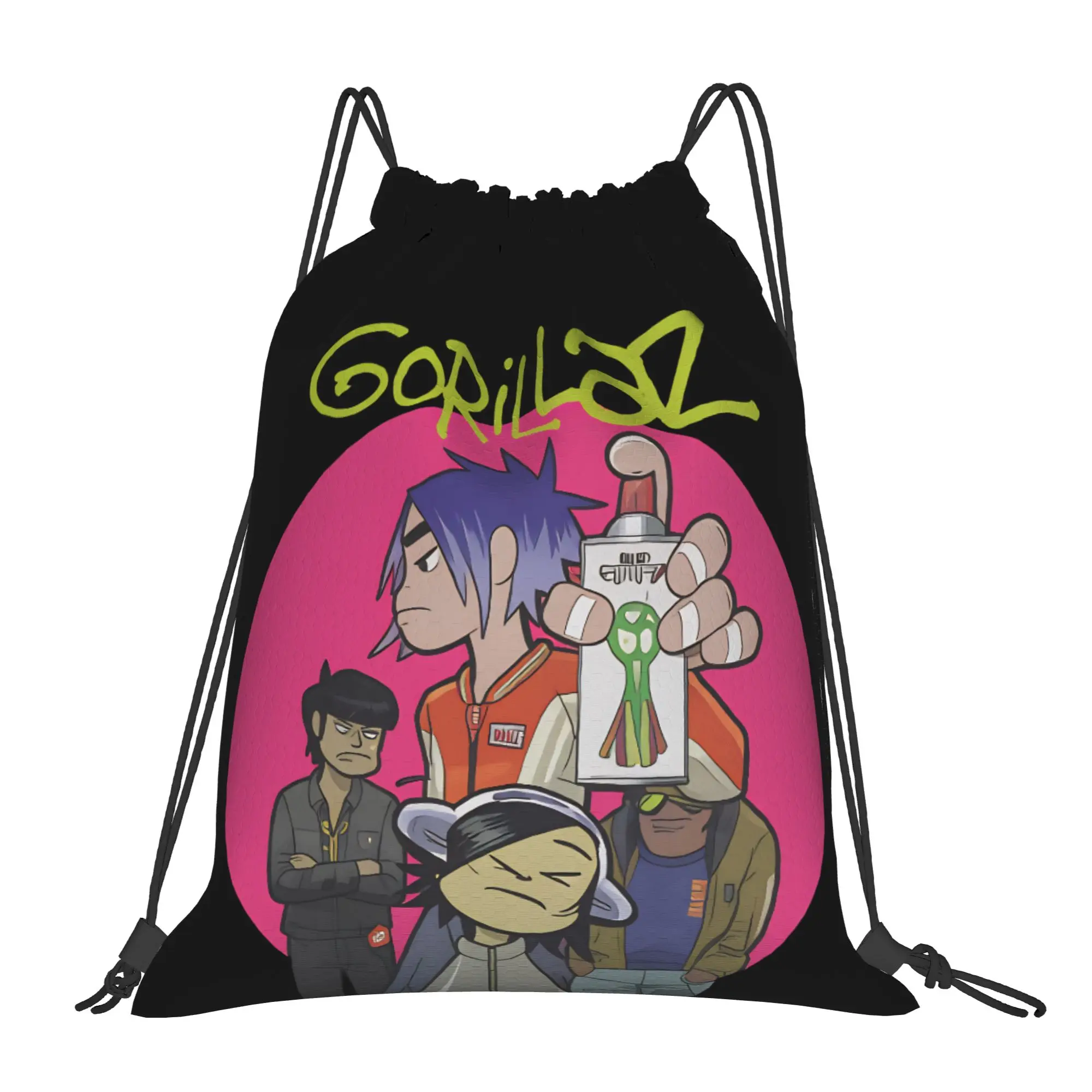 Gorillazs Backpack  Lightweight Men Sports Camping Pattern Sackpack String Bags