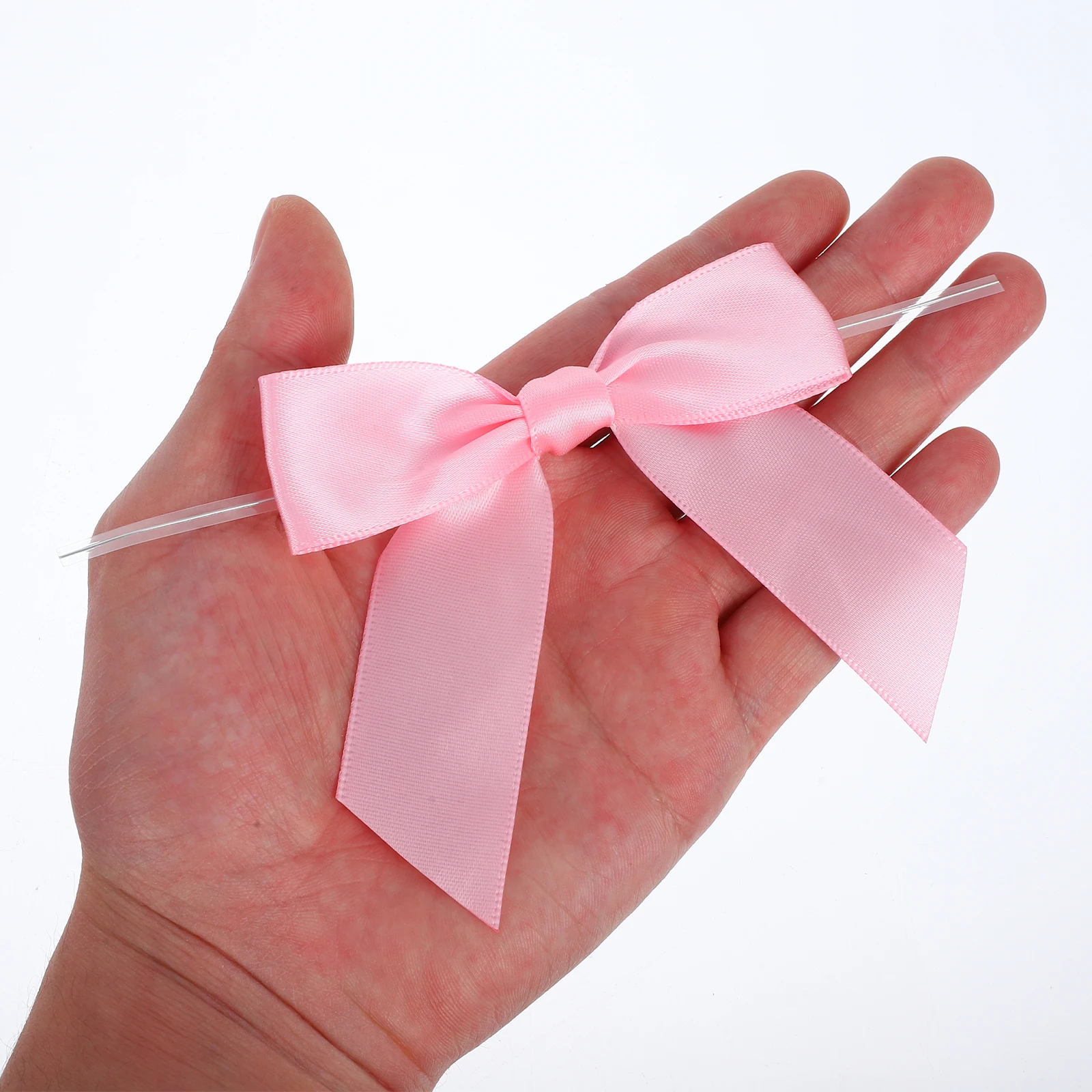 

50 Pcs Gift Wrapping Bow Bags Sealing Bowknots Twist Tie Twisted Mini Red Food Polyester