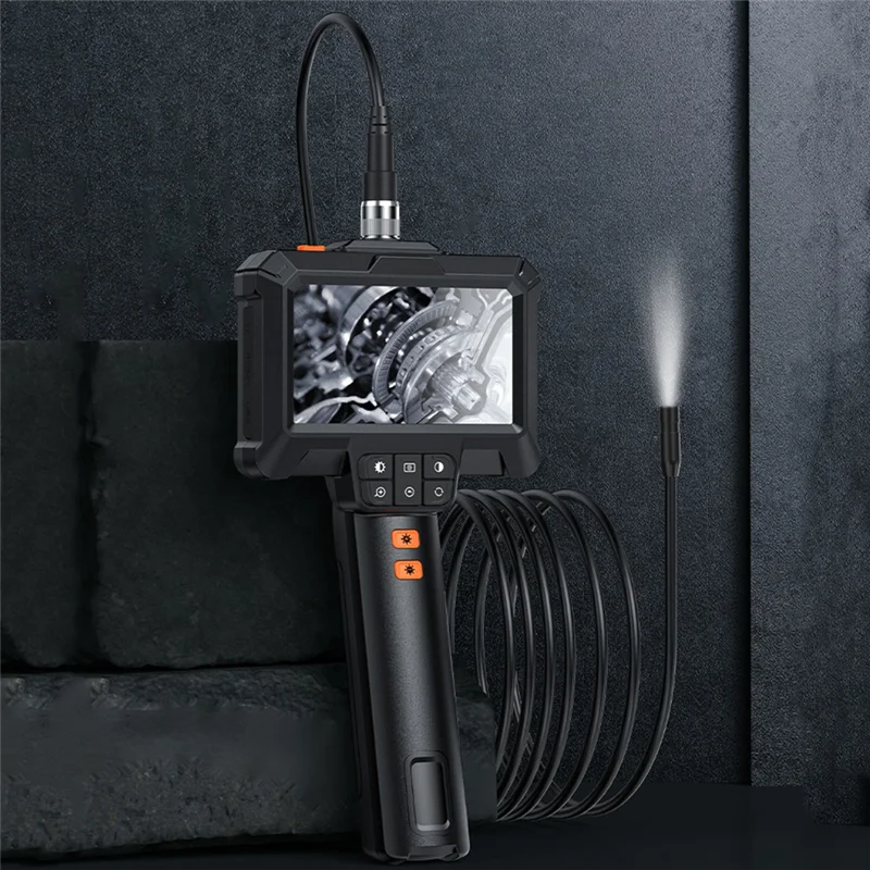 B-T 内視鏡カメラ、ライトボアスコープ付き、4.3 インチ LCD スクリーン & 8 つの調整可能な LED ライト、検査カメラスネークカメラ