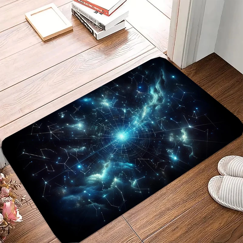 Cosmic galaxy Floor Mat Entrance Door Mat Living Room Kitchen Rug Anti-wrinkle Non-Slip Carpet Bathroom Doormat Home Decor