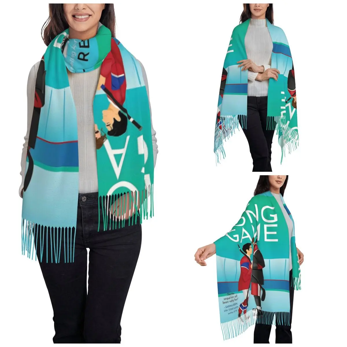 Heated Rivalry Shawl Wrap for Ladies Warm Large Soft Scarf Canadian TV Show Pashmina Shawl Scarves