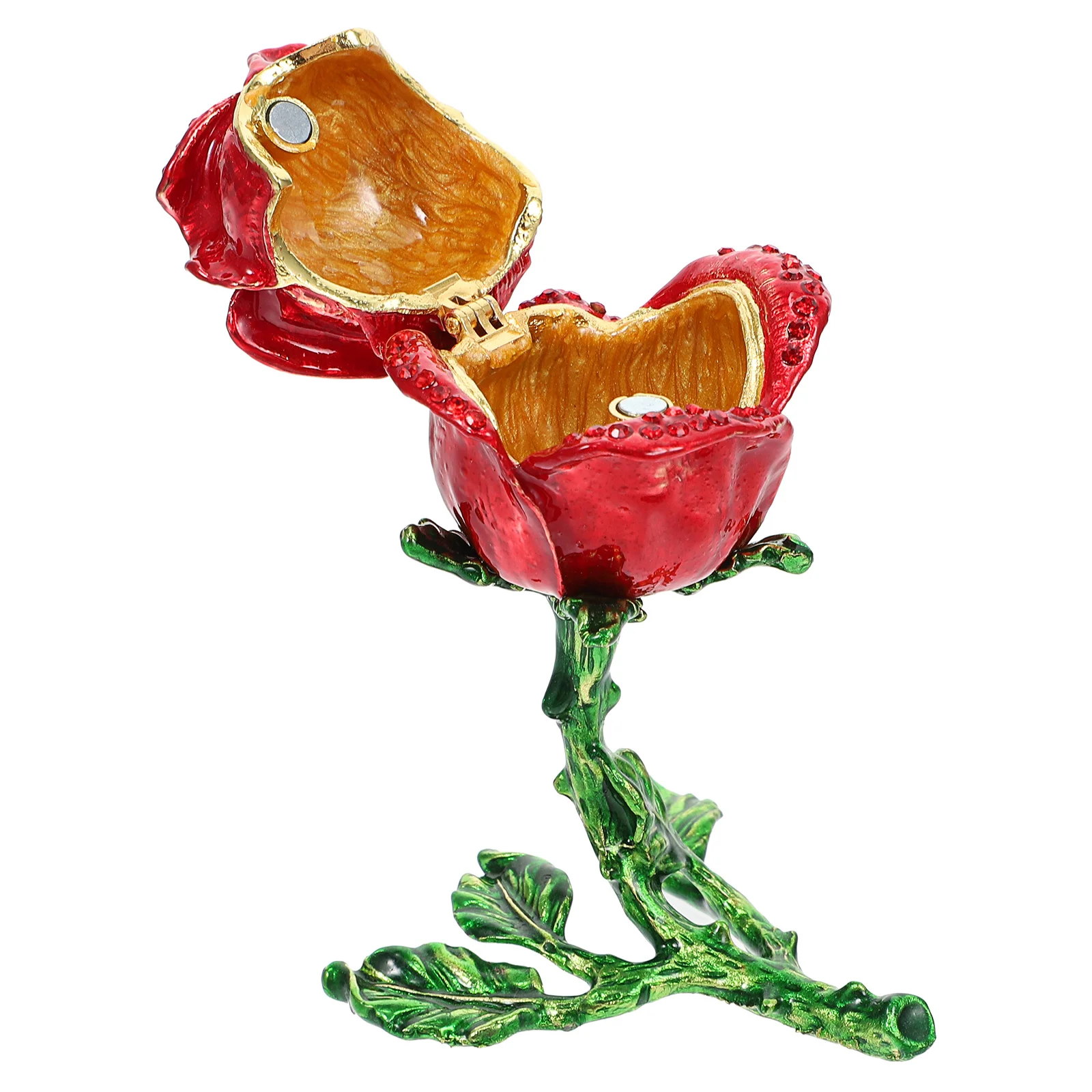 Colored Flower-Shape Jewelry Organizer Girl Adornment Rose Flower Design Storage Case for Kids Necklace Earring Headdress