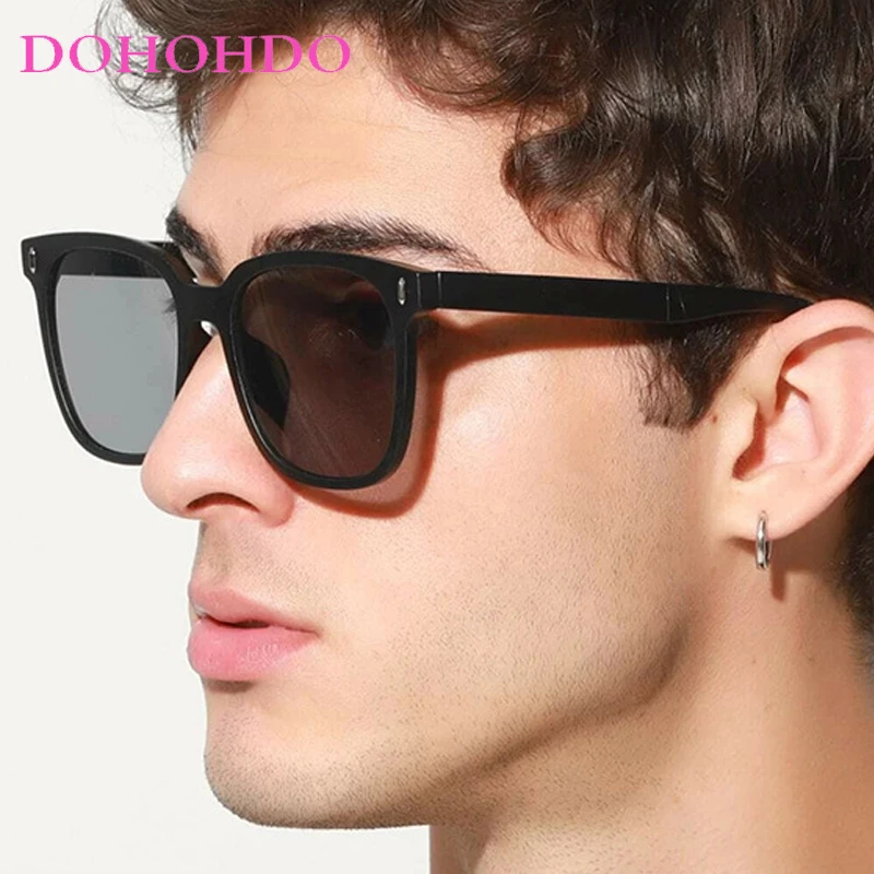 

Vintage Big Frame Rivets Square Sunglasses Unisex New Luxury Brand Design Outdoors Driving Fishing Eyewear UV400 Lentes De Sol
